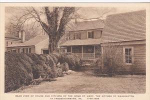 Virginia Fredericksburg Rear View & Garden At Rising Sun Tavern Albertype