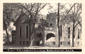 J44/ Burlington Kansas RPPC Postcard c1940s First Methodist Church  94