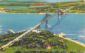 BR101754 r i mount hope bay mount bridge on the road from providence newport usa