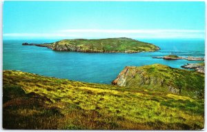 VINTAGE POSTCARD THE CALF OF MAN VIEW FROM SPANISH HEAD ISLE OF MAN