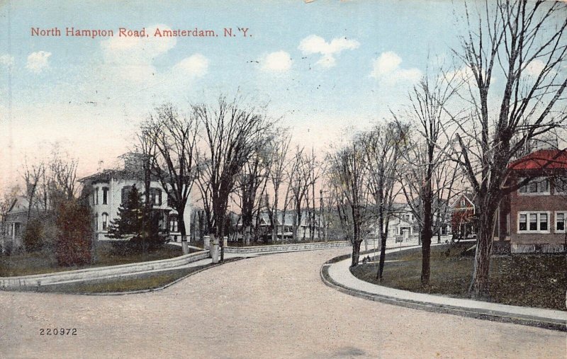 AMSTERDAM NY NEW YORK~NORTH HAMPTON ROAD~1915 POSTCARD