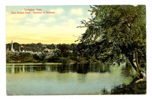 CT - Torrington. East Branch Pond, Cemetery in Distance