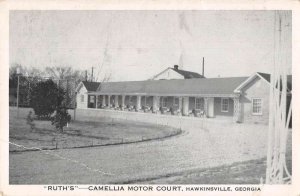 Hawkinsville Georgia Camellia Motor Court Vintage Postcard AA33828