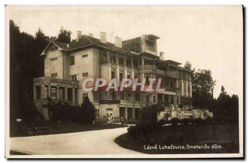 Old Postcard Lazne Luhacovice Smetanuv Dum