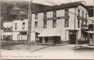 Dawson Yukon Principal Hotel 813 Zaccarellis Book Store Postcard G94