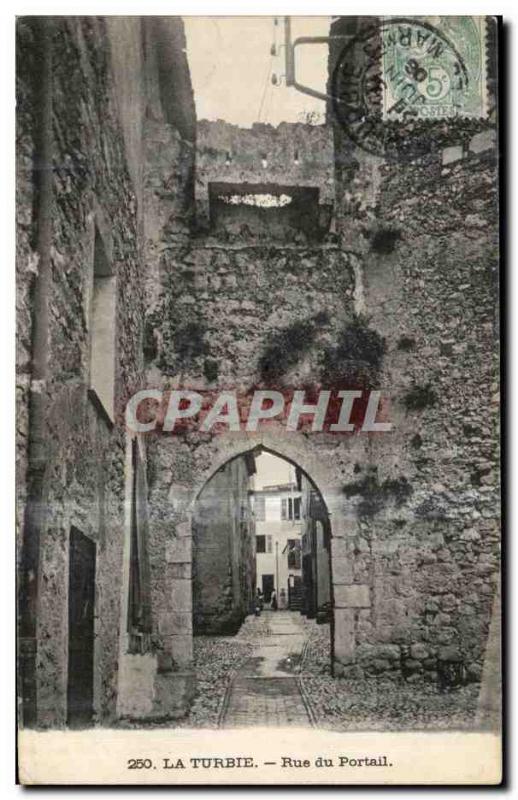 Old Postcard La Turbie Rue Portall