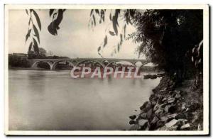 Old Postcard Tonneins Bridge