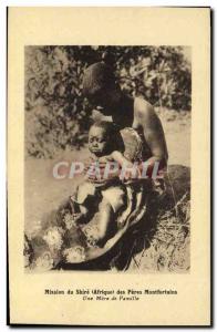 Old Postcard Negro Male Black Mission Shire Africa Montfort Fathers A family ...