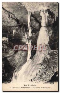 Old Postcard The Pyrenees The Caves of Betharram Palm column