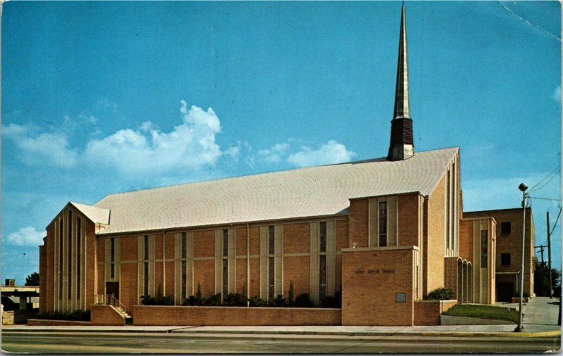 Postcard TX Parker County Weatherford First Baptist Church RARE 1960s S50