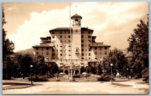 Colorado Springs Colorado 1940s RPPC Real Photo Postcard Broadmoor Hotel