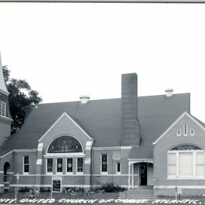 c1950s Atlantic IA RPPC Trinity United Church of Christ Real Photo Postcard A105