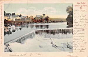 ENOSBURG FALLS VERMONT~THE FALLS-J M JEFFORDS PUBLISHED PHOTO POSTCARD 1906 PMK