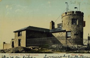 C.1910 Observatory, Blue Hill Reservation, Milton, Mass. Vintage Postcard P52