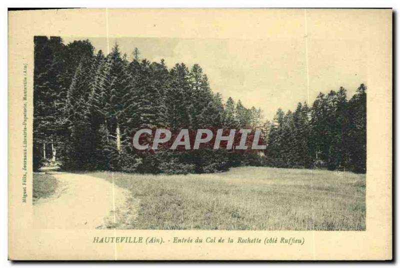 Old Postcard Hauteville Entree Col de la Rochette Riviera Ruffieu