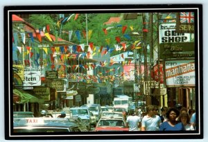 ST. THOMAS, U S Virgin Islands ~ Busy Day MAIN STREET Scene c1970s 4x6 Postcard