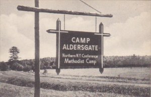 Sign at Entrance to Camp Aldersgate Brantingham New York