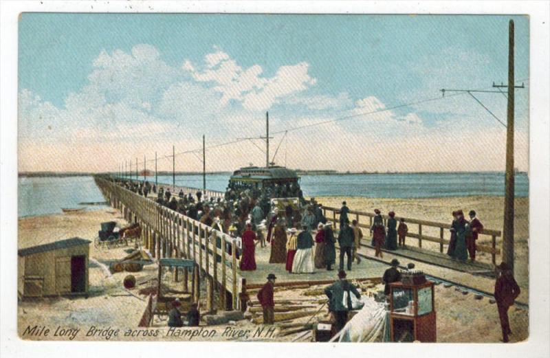 New Hampshire  Hampton Trolley on Mile Long Bridge