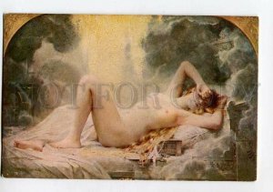 3134714 NUDE Belle NYMPH Golden Rain by COMERRE vintage PC 