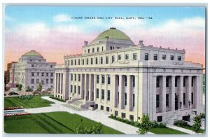 c1940s Court House And City Hall Exterior Gary Iowa IA Unposted Vintage Postcard 