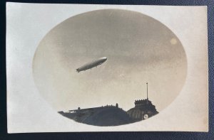 Mint Germany Real Picture Postcard ZR3 Zeppelin LZ 126 Dresden Flight 1924