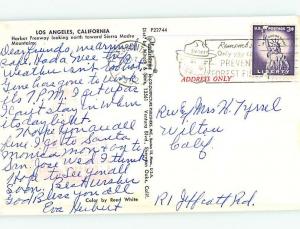 1962 old cars & HARBOR FREEWAY Los Angeles California CA Q0665