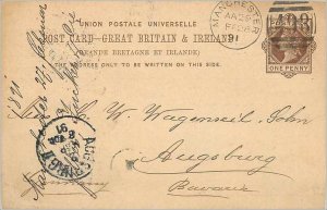 Entier Postal Stationery Postal Great Britain Great Britain 1891 Manchester t...