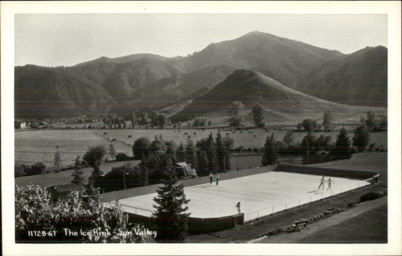 Sun Valley ID The Ice Rink Real Photo Postcard