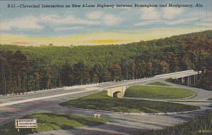 Alabama Cloverleaf Intersection On New 4 Lane Highway Between Birmingham and ...