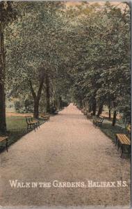 Halifax Nova Scotia NS Walk In The Gardens Postcard E34