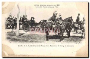 Old Postcard Fetes Franco Russian Army from 1901 Maneuvers of & # 39Est Landa...