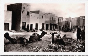 Algeria Ghardaia Environs Beni Isguen Place des Encheres Vintage RPPC C171