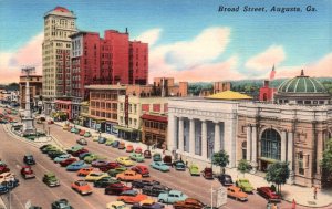 Augusta, Georgia - Busy day downtown on Broad Street - c1940