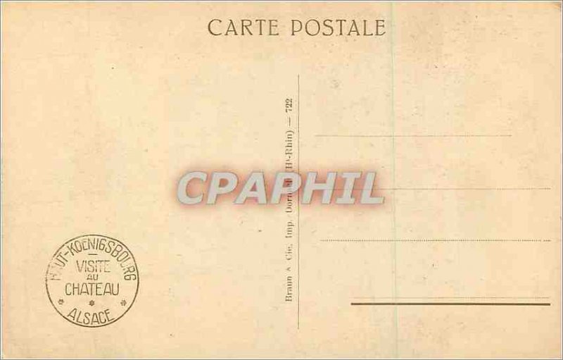 Postcard Old High koenigsbourg room