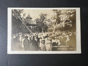 Mint USA Postcard Stationery RPPC Cooks Electric Park Evansville Indiana