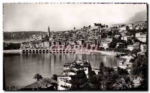 Old Postcard Menton Vue Generale