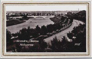 Australia Alexandra Avenue Melbourne Vintage Postcard C126