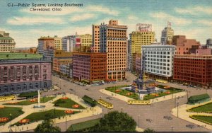 Ohio Cleveland Public Square Looking Southeast Curteich