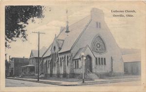 E34/ Orrville Ohio Postcard 1924 Lutheran Church Building 1