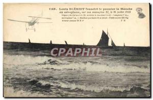 Postcard Old Jet Aviation Louis Bleriot crossed the Channel first