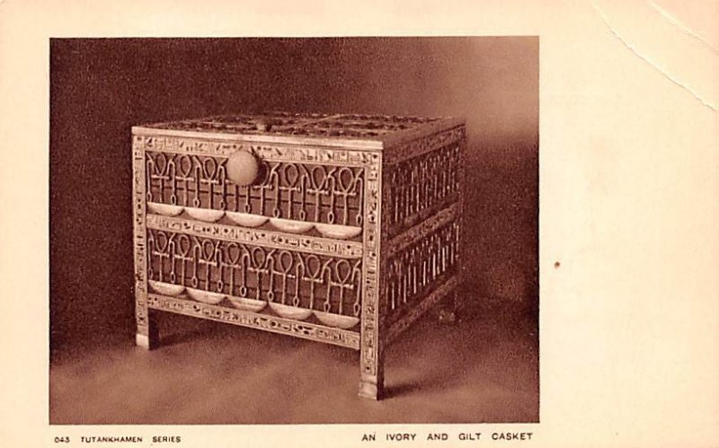 Ivory and Gilt Casket Egypt, Egypte, Africa Unused 