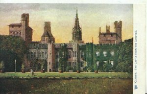 Wales Postcard - The Castle from The Gardens - Cardiff - Glamorgan - Ref 9914A