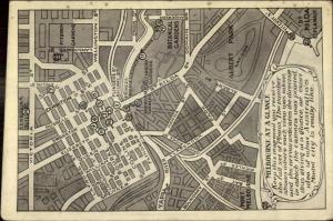 Melbourne Australia Map c1910 Postcard