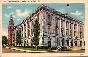 Vtg Little Rock Arkansas AR Pulaski County Court House 1930s Linen Postcard