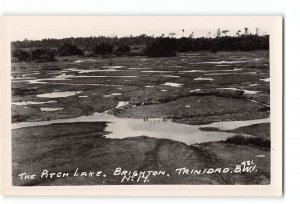 Brighton Trinidad and Tobago Vintage RPPC Real Photo The Pitch Lake