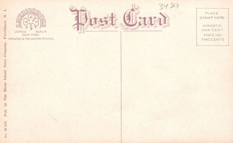 Vintage Postcard Union Station & Burnside Monument Providence Rhode Island RI