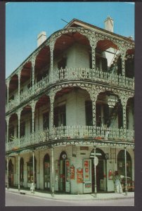 Louisiana NEW ORLEANS Lace Balconies, 700 Royal Street built about 1835 - Chrome