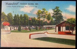 Vintage Postcard 1930-1945 Happy Land's Tourist Haven, Newport News, Virginia VA