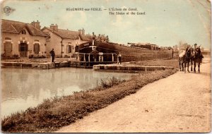 Postcard France Marne - Beaumont-ser-Vesle -The Sluice of the Canal