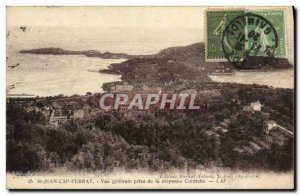 Old Postcard St Jean Cap Ferrat General view taken from the Moyenne Corniche